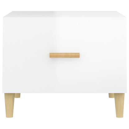 vidaXL Coffee Table High Gloss White 50x50x40 cm Engineered Wood