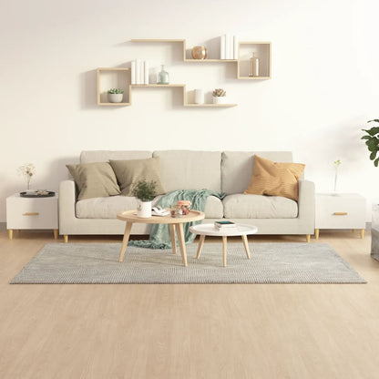 vidaXL Coffee Tables 2 pcs High Gloss White 50x50x40cm Engineered Wood