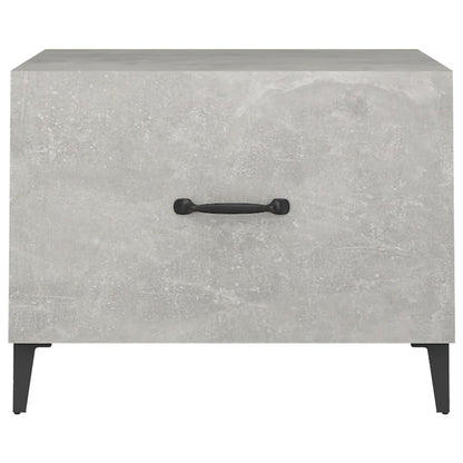 vidaXL Coffee Table with Metal Legs 2 pcs Concrete Grey 50x50x40 cm