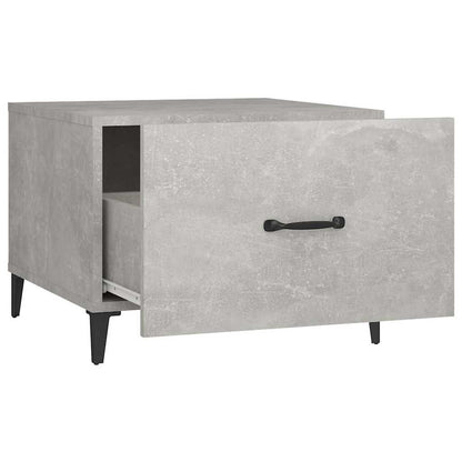 vidaXL Coffee Table with Metal Legs 2 pcs Concrete Grey 50x50x40 cm