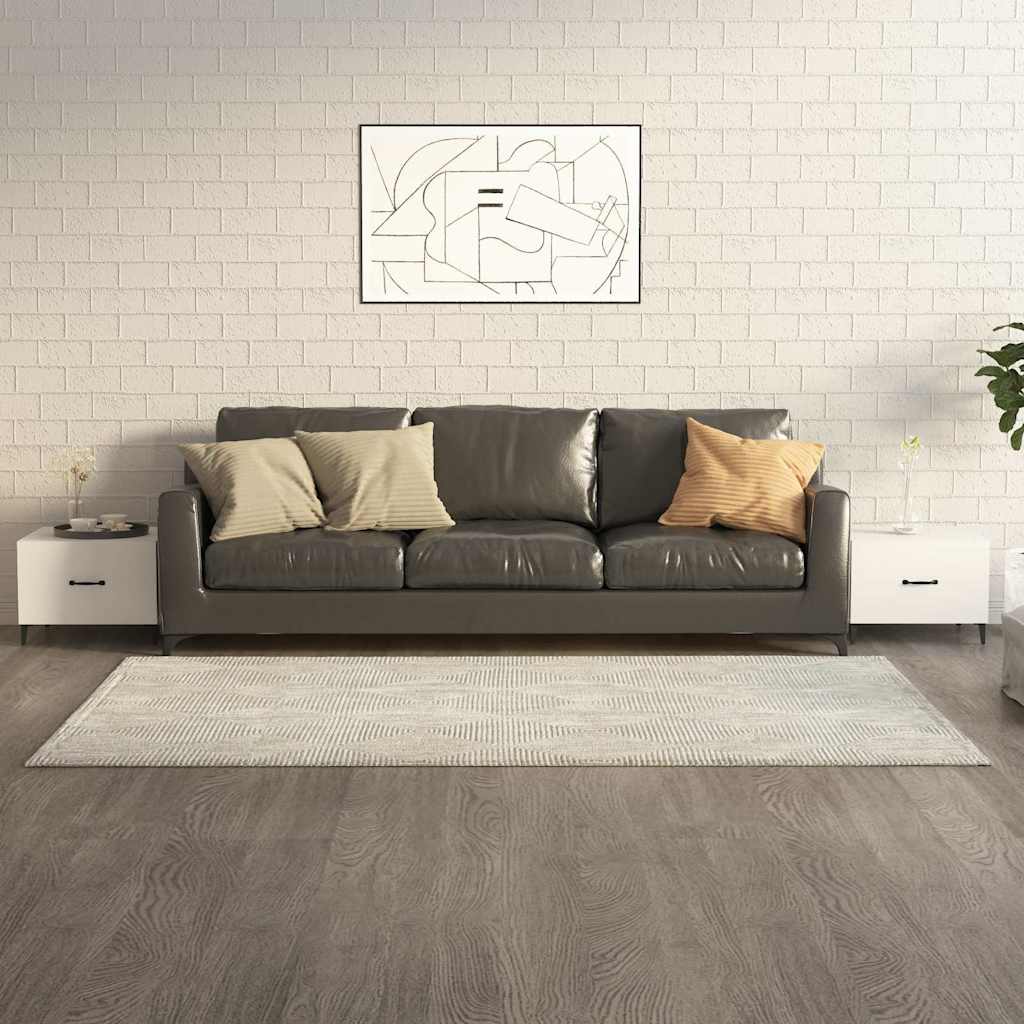 vidaXL Coffee Tables with Metal Legs 2 pcs High Gloss White 50x50x40cm