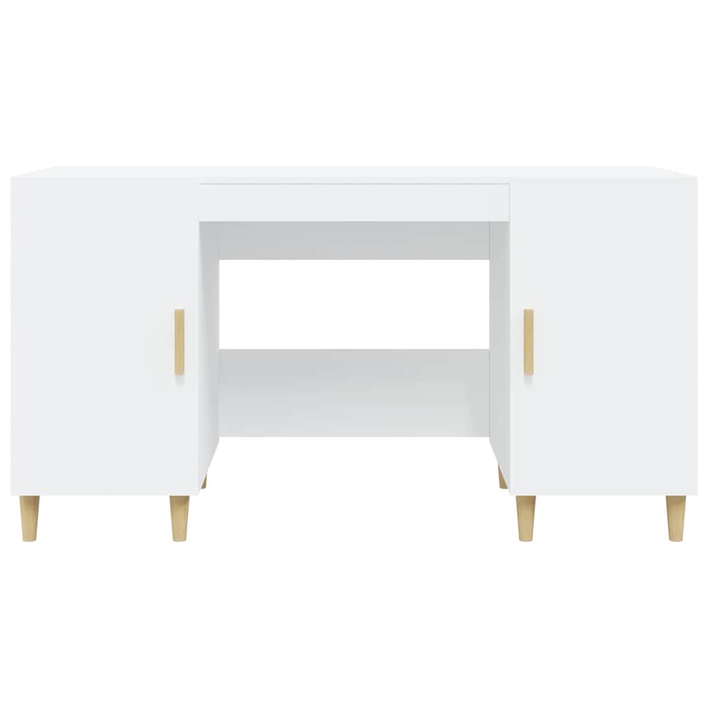 vidaXL Desk White 140x50x75 cm Engineered Wood