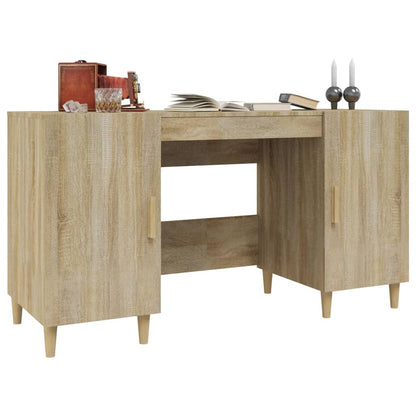 vidaXL Desk Sonoma Oak 140x50x75 cm Engineered Wood