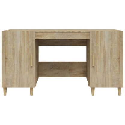 vidaXL Desk Sonoma Oak 140x50x75 cm Engineered Wood