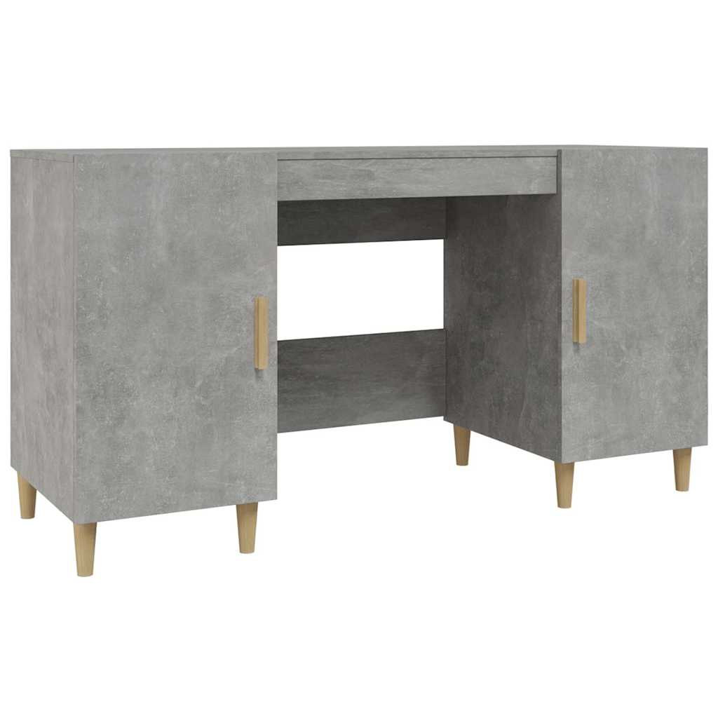 vidaXL Desk Concrete Grey 140x50x75 cm Engineered Wood