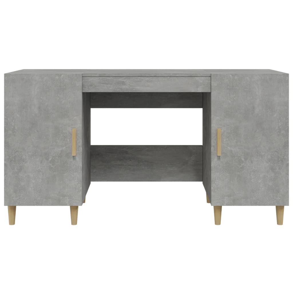 vidaXL Desk Concrete Grey 140x50x75 cm Engineered Wood