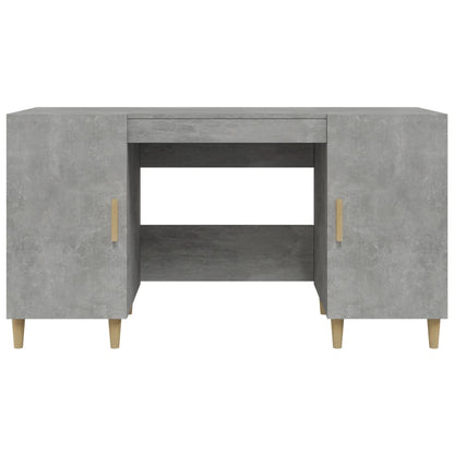 vidaXL Desk Concrete Grey 140x50x75 cm Engineered Wood
