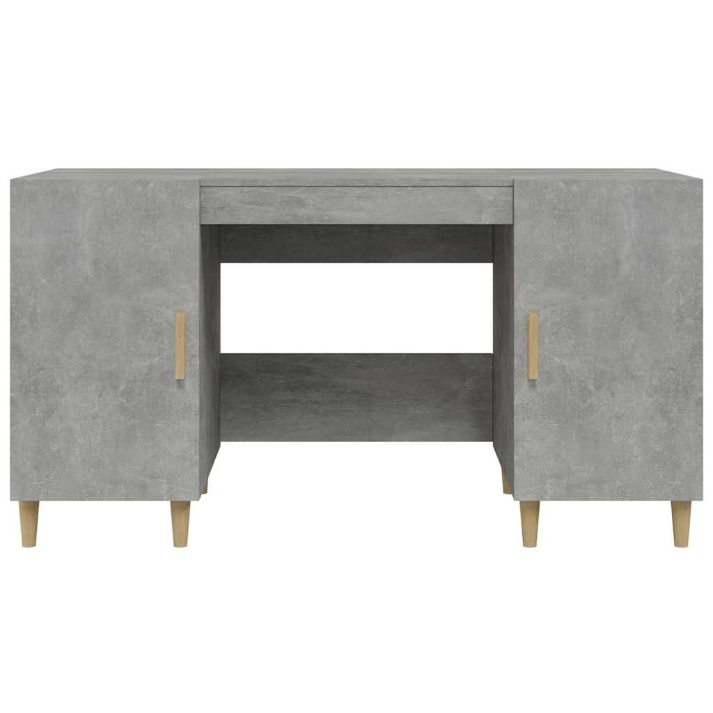 vidaXL Desk Concrete Grey 140x50x75 cm Engineered Wood