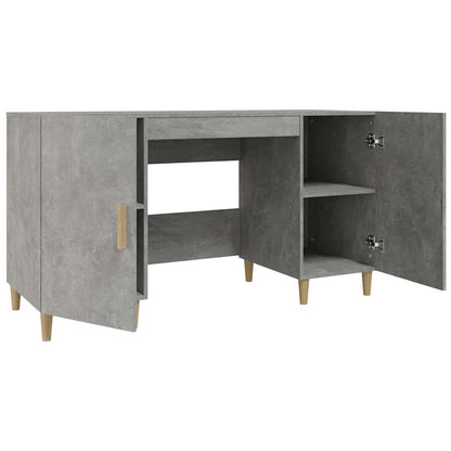 vidaXL Desk Concrete Grey 140x50x75 cm Engineered Wood