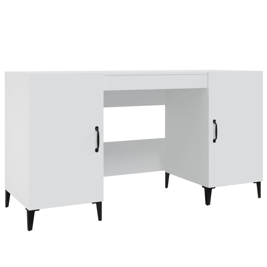 vidaXL Desk White 140x50x75 cm Engineered Wood