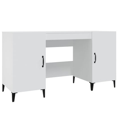 vidaXL Desk White 140x50x75 cm Engineered Wood