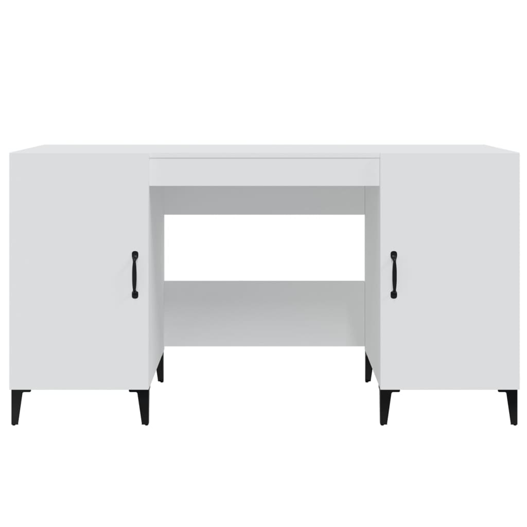 vidaXL Desk White 140x50x75 cm Engineered Wood
