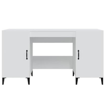 vidaXL Desk White 140x50x75 cm Engineered Wood