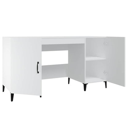 812771 vidaXL Desk White 140x50x75 cm Engineered Wood