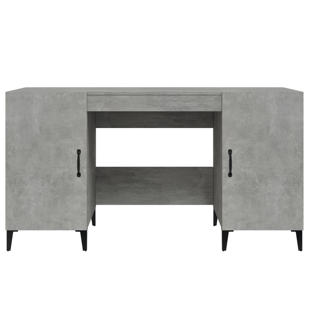 vidaXL Desk Concrete Grey 140x50x75 cm Engineered Wood
