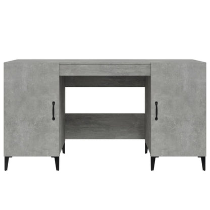 vidaXL Desk Concrete Grey 140x50x75 cm Engineered Wood
