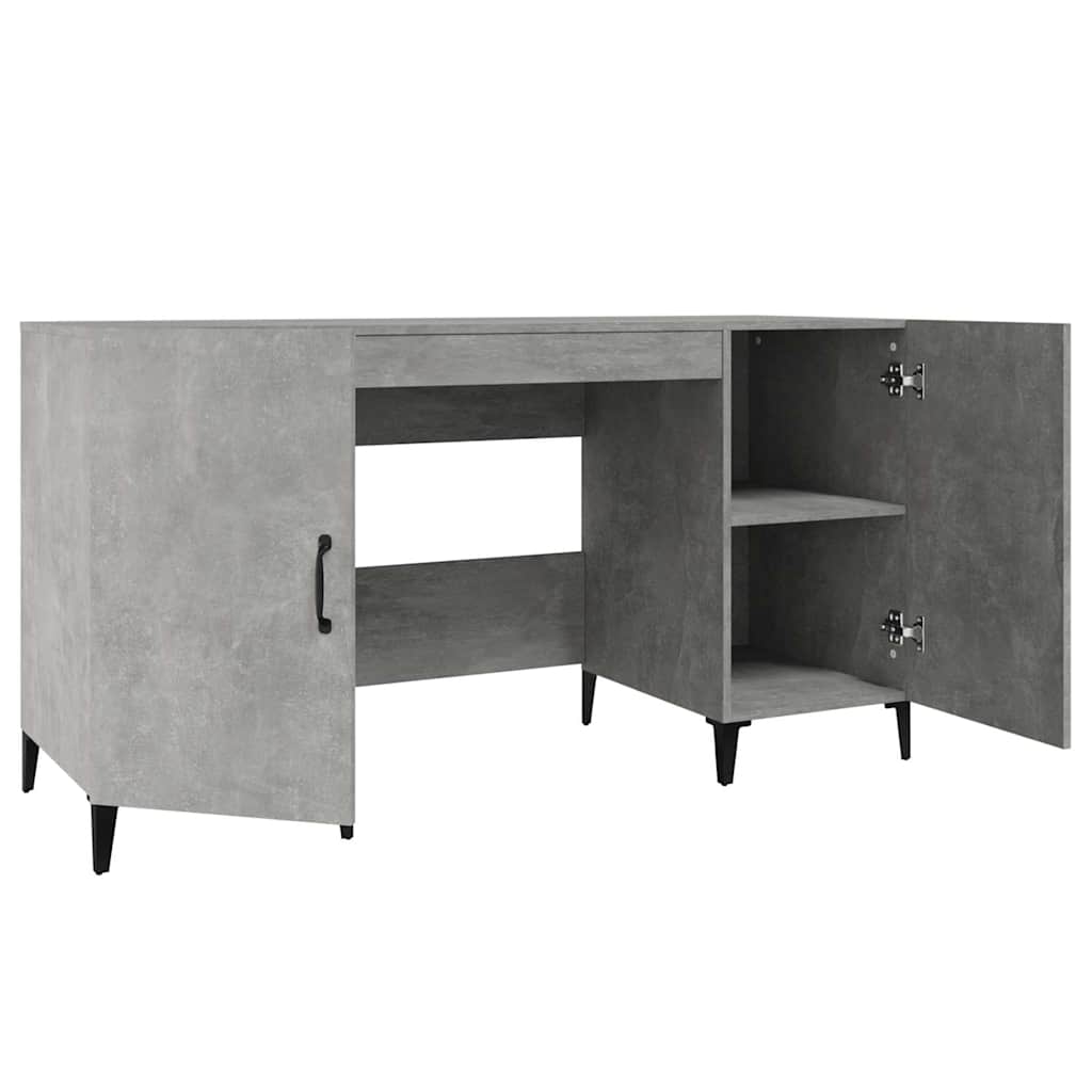 812775 vidaXL Desk Concrete Grey 140x50x75 cm Engineered Wood