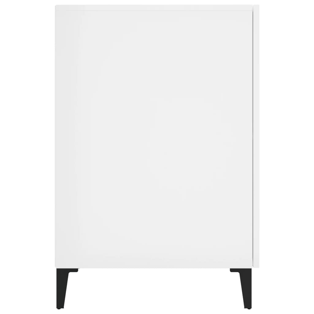 vidaXL Desk High Gloss White 140x50x75 cm Engineered Wood