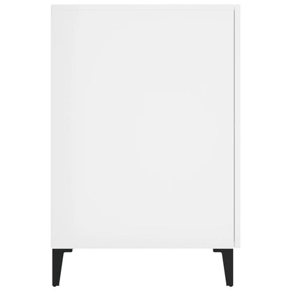vidaXL Desk High Gloss White 140x50x75 cm Engineered Wood