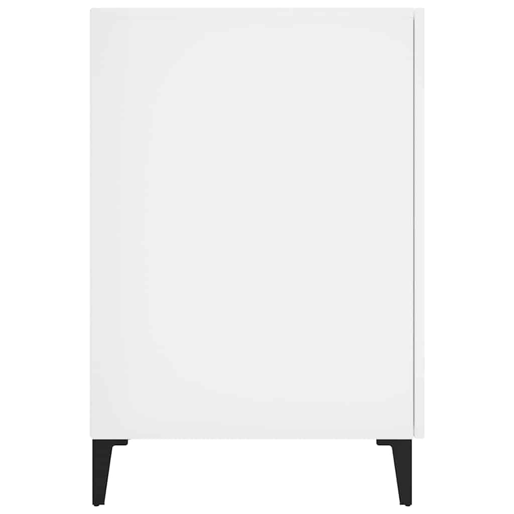 vidaXL Desk High Gloss White 140x50x75 cm Engineered Wood