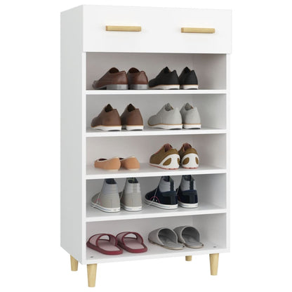 vidaXL Shoe Cabinet White 60x35x105 cm Engineered Wood