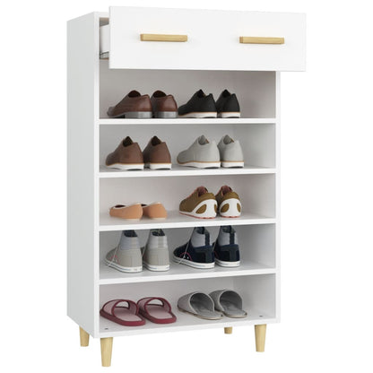 vidaXL Shoe Cabinet White 60x35x105 cm Engineered Wood