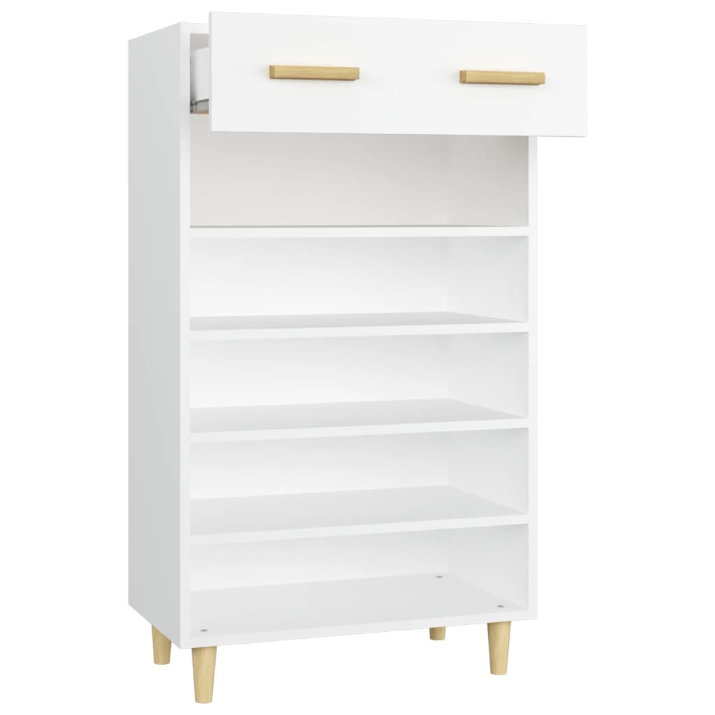 vidaXL Shoe Cabinet White 60x35x105 cm Engineered Wood