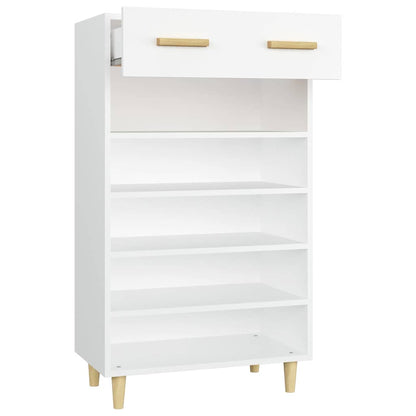 812780 vidaXL Shoe Cabinet White 60x35x105 cm Engineered Wood