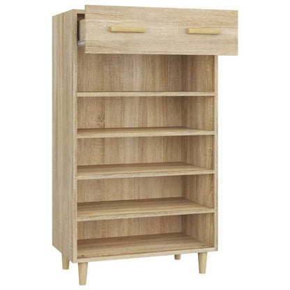 812783 vidaXL Shoe Cabinet Sonoma Oak 60x35x105 cm Engineered Wood