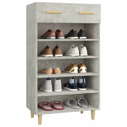 812784 vidaXL Shoe Cabinet Concrete Grey 60x35x105 cm Engineered Wood