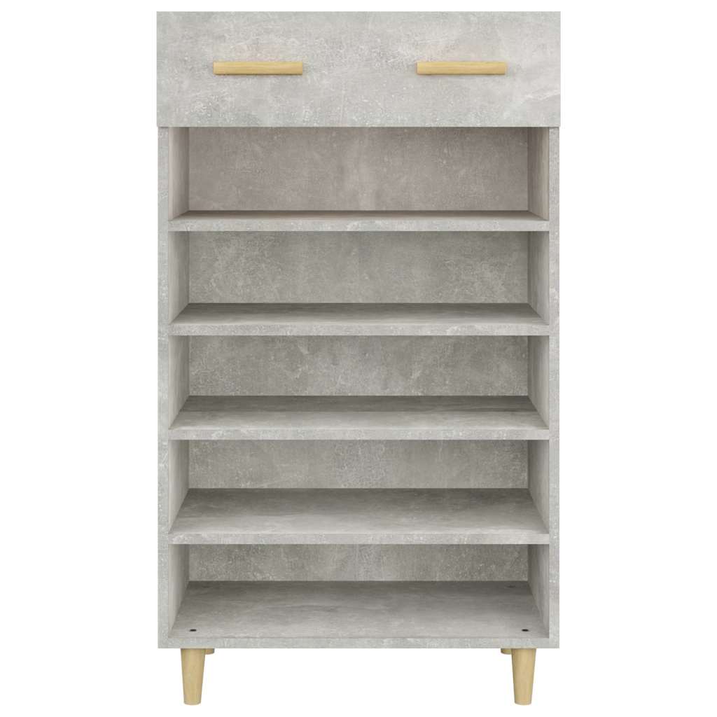 812784 vidaXL Shoe Cabinet Concrete Grey 60x35x105 cm Engineered Wood
