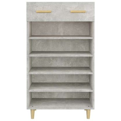 812784 vidaXL Shoe Cabinet Concrete Grey 60x35x105 cm Engineered Wood