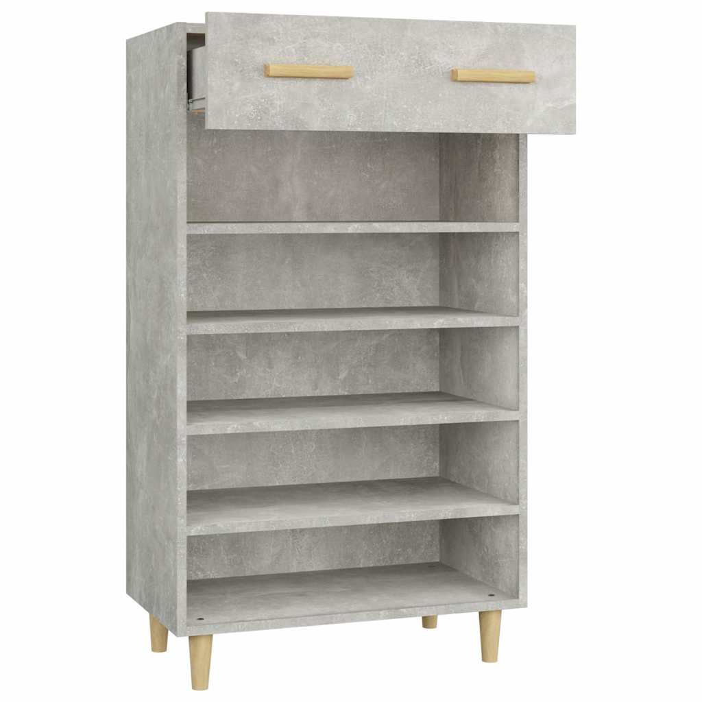 812784 vidaXL Shoe Cabinet Concrete Grey 60x35x105 cm Engineered Wood
