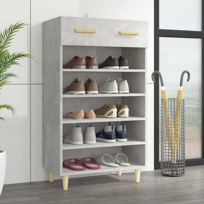 812784 vidaXL Shoe Cabinet Concrete Grey 60x35x105 cm Engineered Wood