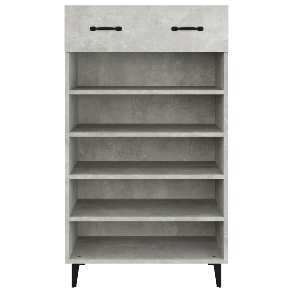 vidaXL Shoe Cabinet Concrete Grey 60x35x105 cm Engineered Wood