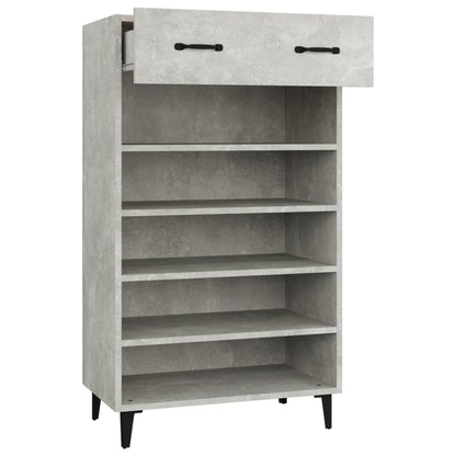 vidaXL Shoe Cabinet Concrete Grey 60x35x105 cm Engineered Wood