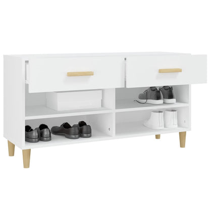 vidaXL Shoe Cabinet White 102x35x55 cm Engineered Wood