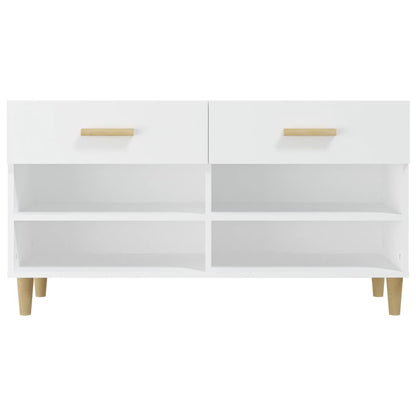vidaXL Shoe Cabinet White 102x35x55 cm Engineered Wood