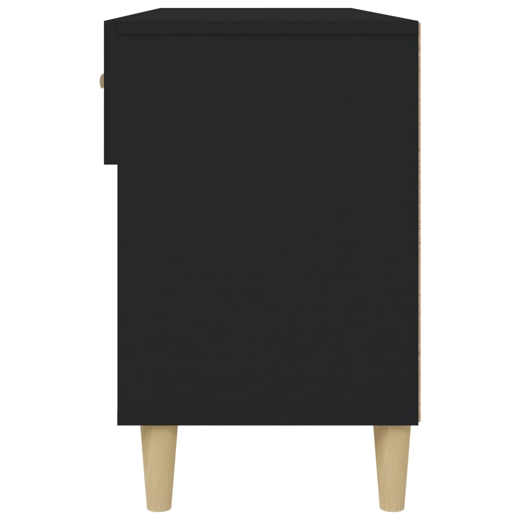 vidaXL Shoe Cabinet Black 102x35x55 cm Engineered Wood