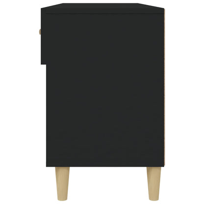 vidaXL Shoe Cabinet Black 102x35x55 cm Engineered Wood
