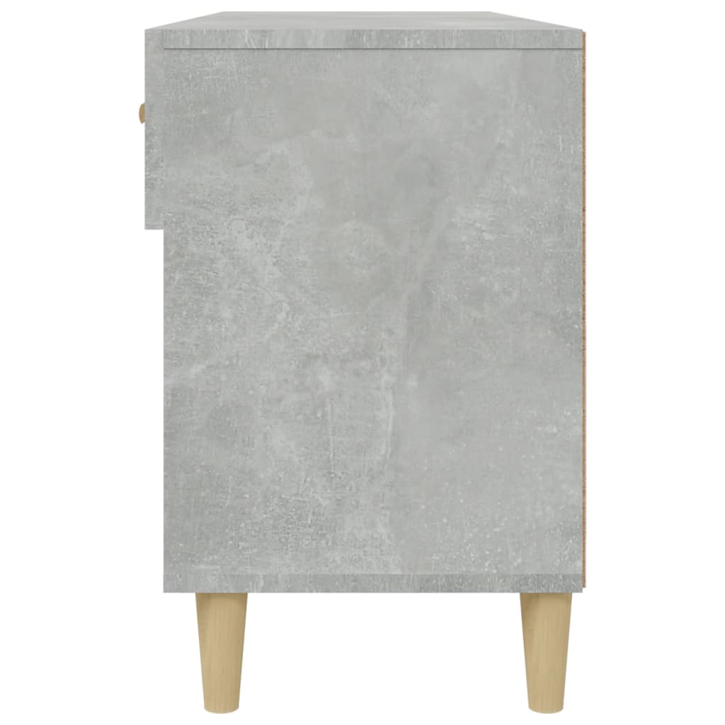 vidaXL Shoe Cabinet Concrete Grey 102x35x55 cm Engineered Wood