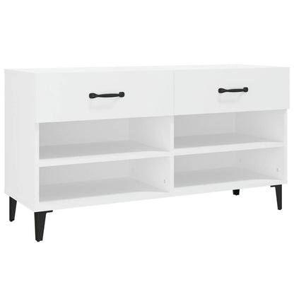 vidaXL Shoe Cabinet White 102x35x55 cm Engineered Wood