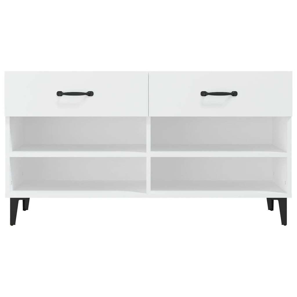 vidaXL Shoe Cabinet White 102x35x55 cm Engineered Wood