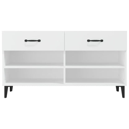 vidaXL Shoe Cabinet White 102x35x55 cm Engineered Wood