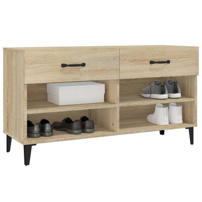 vidaXL Shoe Cabinet Sonoma Oak 102x35x55 cm Engineered Wood