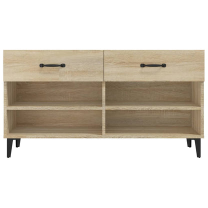 vidaXL Shoe Cabinet Sonoma Oak 102x35x55 cm Engineered Wood