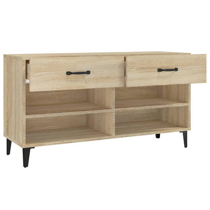 vidaXL Shoe Cabinet Sonoma Oak 102x35x55 cm Engineered Wood