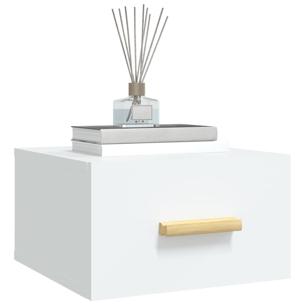 vidaXL Wall-mounted Bedside Cabinet White 35x35x20 cm