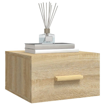 vidaXL Wall-mounted Bedside Cabinets 2 pcs Sonoma Oak 35x35x20 cm