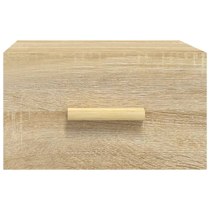 vidaXL Wall-mounted Bedside Cabinets 2 pcs Sonoma Oak 35x35x20 cm